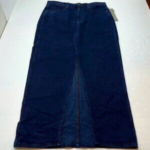 Hudson Jeans Reconstructed‎ Skirt Womens Size 30 Dark Blue Denim Zipper NEW